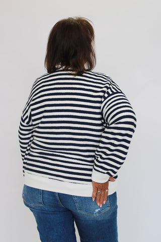 Coastal Prep Striped Pullover - Trudy's Trendy Boutique