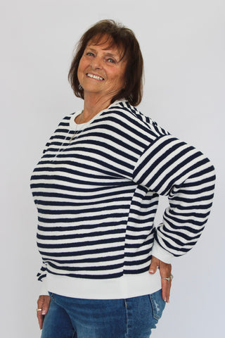Coastal Prep Striped Pullover - Trudy's Trendy Boutique