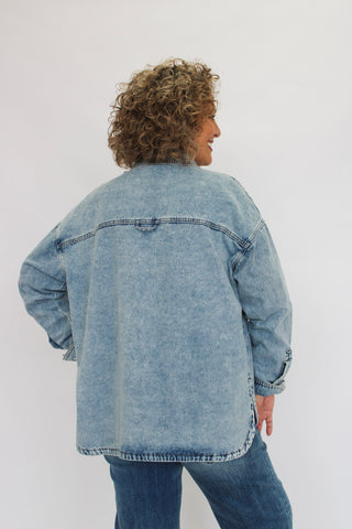 The Tide Washed Relaxed Denim Jacket - Trudy's Trendy Boutique