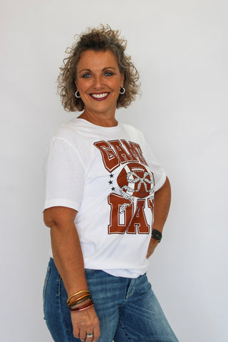 Game Day Football Bow Tee - Trudy's Trendy Boutique