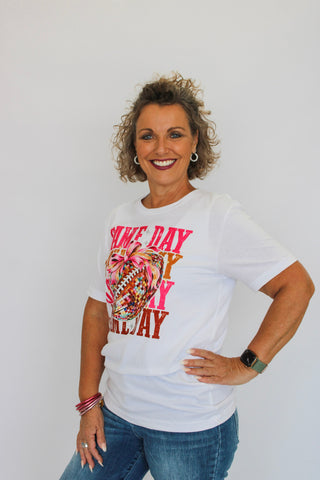 Game Day Football Disco Tee - Trudy's Trendy Boutique