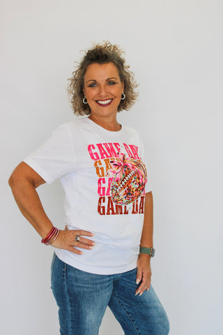 Game Day Football Disco Tee - Trudy's Trendy Boutique