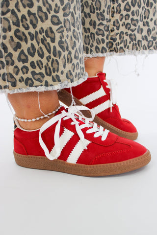 Corkys Heads Up/Red Tennis Shoe - Trudy's Trendy Boutique
