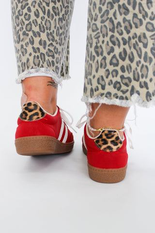 Corkys Heads Up/Red Tennis Shoe - Trudy's Trendy Boutique