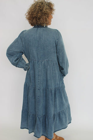 Sedona Sky Washed Denim Dress - Trudy's Trendy Boutique