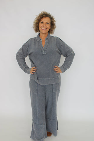 Sunday Drift Textured Pullover - Trudy's Trendy Boutique