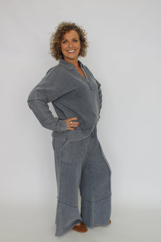 Sunday Drift Textured Pullover - Trudy's Trendy Boutique