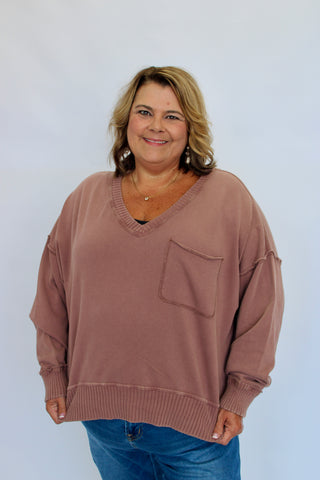 Easy Livin' V-Neck Sweatshirt