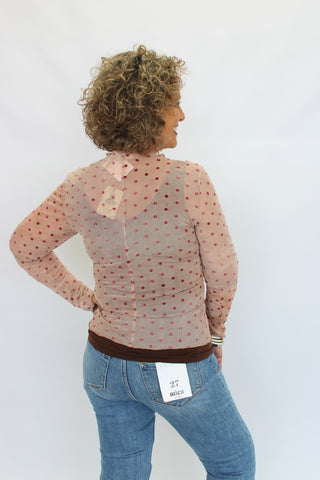Spot On Sheer Mesh Top
