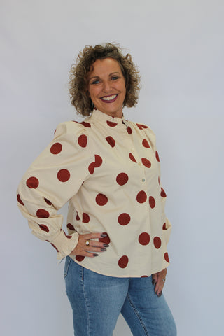 Dot & Detail Poplin Top
