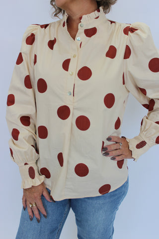 Dot & Detail Poplin Top
