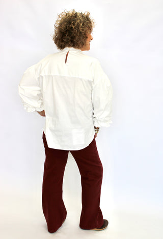 Vivenne Puff Sleeve Poplin Top