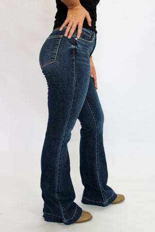 Judy Blue HW Trouser Flare - Trudy's Trendy Boutique