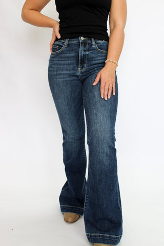 Judy Blue HW Trouser Flare - Trudy's Trendy Boutique