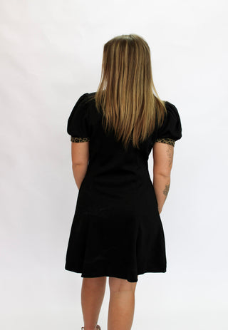 Waverly Leopard-Trim Zip Dress - Trudy's Trendy Boutique