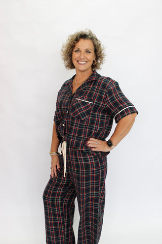 Fireside Grid PJ Set