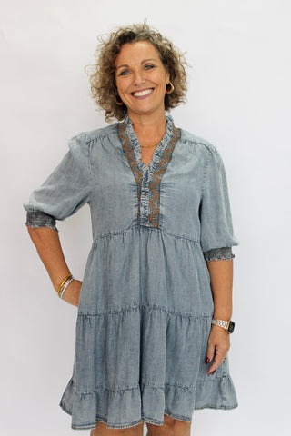 Indie Vintage Denim Dress - Trudy's Trendy Boutique