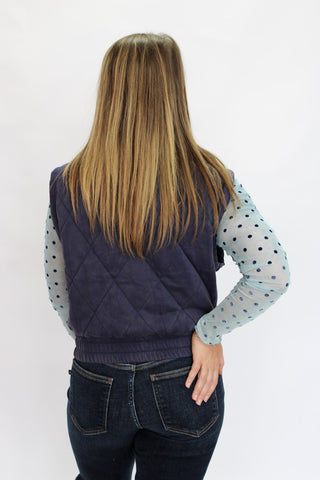 Dot Matrix Mesh Top - Trudy's Trendy Boutique