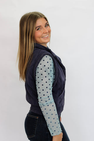 Dot Matrix Mesh Top - Trudy's Trendy Boutique