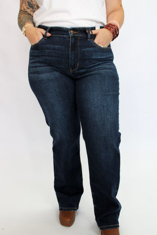 Judy Blue Mid-Rise Straight Jeans - Trudy's Trendy Boutique