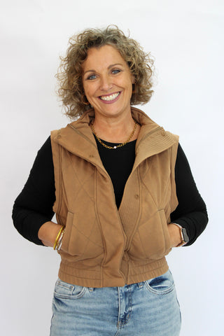 Aspen Mineral Washed Vest - Trudy's Trendy Boutique