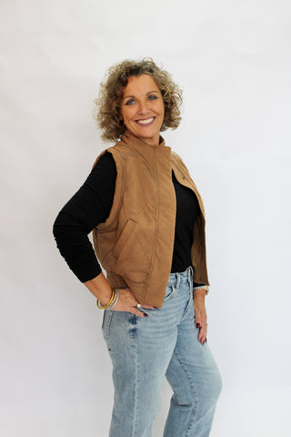 Aspen Mineral Washed Vest - Trudy's Trendy Boutique