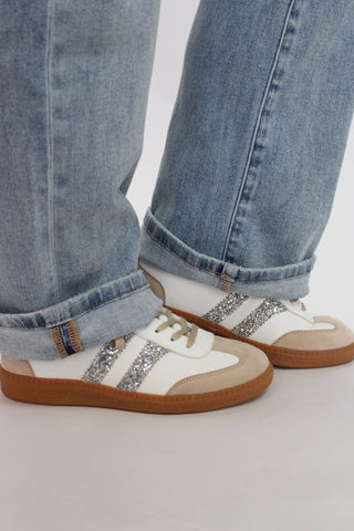 Corkys Silver Glitter Tennis Shoe - Trudy's Trendy Boutique
