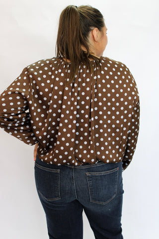 Maren Polka Dot Zip Jacket - Trudy's Trendy Boutique