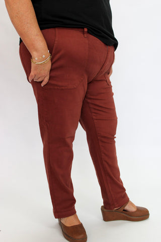 Judy Blue HW Aurora Pumpkin/Curvy - Trudy's Trendy Boutique