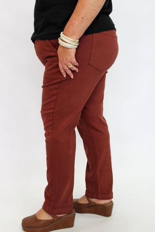 Judy Blue HW Aurora Pumpkin/Curvy - Trudy's Trendy Boutique