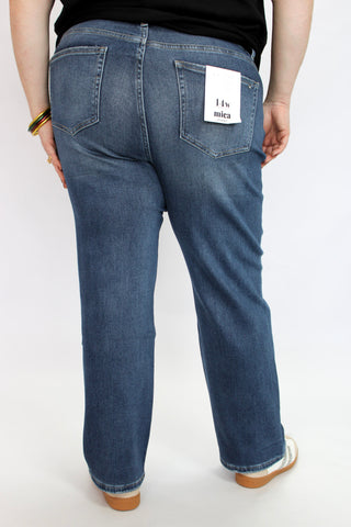 Mica HR Straight Leg Ankle DK TEALISH/Curvy - Trudy's Trendy Boutique