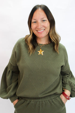 Studio Bubble Top - Trudy's Trendy Boutique