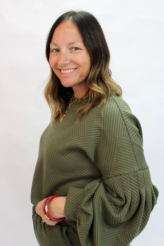 Studio Bubble Top - Trudy's Trendy Boutique