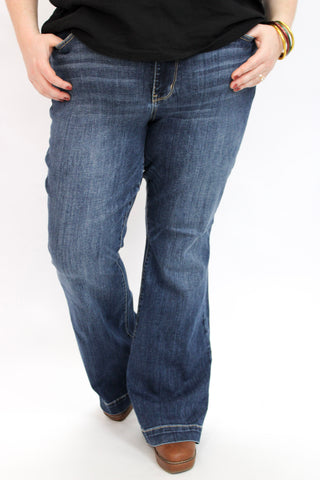 Judy Blue HW Trouser Flare/Curvy - Trudy's Trendy Boutique