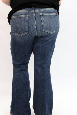 Judy Blue HW Trouser Flare/Curvy - Trudy's Trendy Boutique