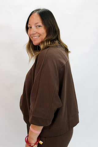 Slate Seamed Crew - Trudy's Trendy Boutique