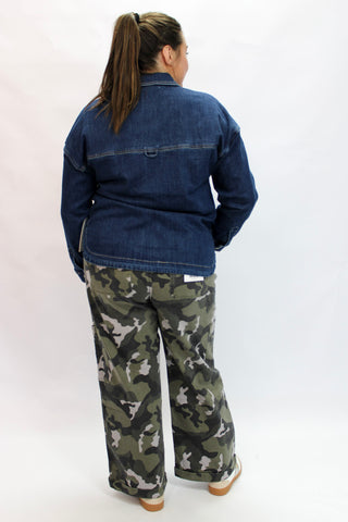 Mica Hi-Low Dark Denim Jacket - Trudy's Trendy Boutique
