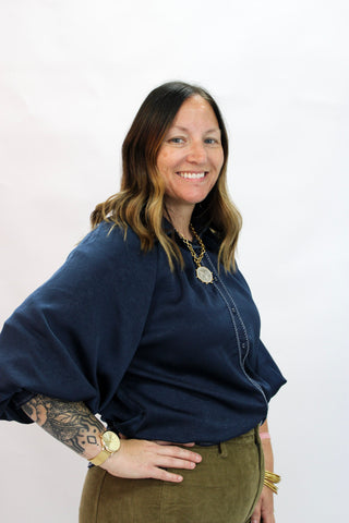 Sculpted Satin Wave Blouse - Trudy's Trendy Boutique