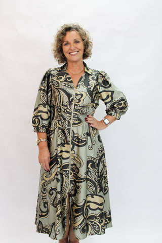 Valetta Printed Zip Dress - Trudy's Trendy Boutique
