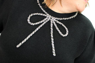 Holly Beaded Bow Sweater