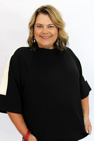Trackside Scuba Top - Trudy's Trendy Boutique