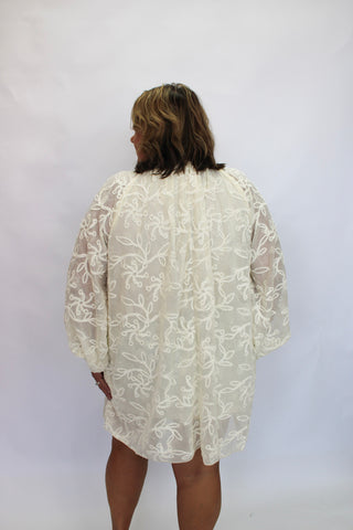 Holiday Glow Bow-Neck Dress - Trudy's Trendy Boutique