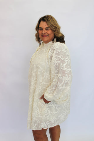 Holiday Glow Bow-Neck Dress - Trudy's Trendy Boutique