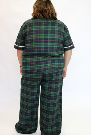 Sutton Piped Plaid Sleep Set/Curvy