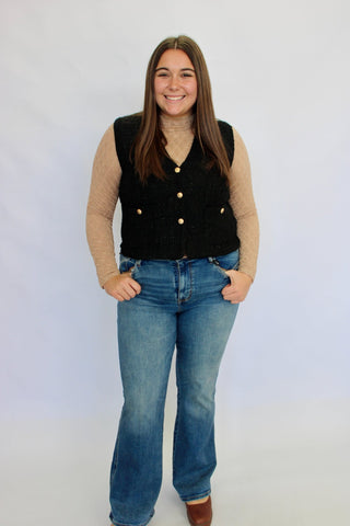 Highland Woven Tweed Vest - Trudy's Trendy Boutique