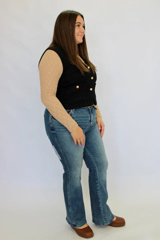 Highland Woven Tweed Vest - Trudy's Trendy Boutique