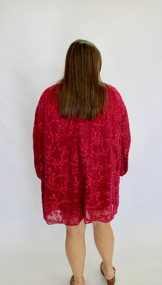 Holiday Glow Bow-Neck Dress - Trudy's Trendy Boutique