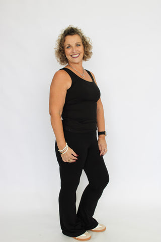 CloudSculpt High-Waist Flare Leggings Reg/Curvy - Trudy's Trendy Boutique