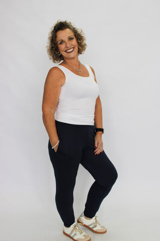 CloudFlex High Waist Leggings Navy - Trudy's Trendy Boutique
