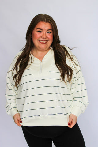 Linear Luxe Scuba V-Neck Reg/Curvy - Trudy's Trendy Boutique